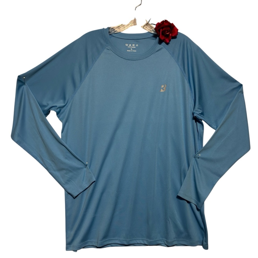 ROADBOX MENS UPF50+SUN PROTECTION RASH-GUARD SHIRT BLUE LONG SLEEVES UPF 50+SUN